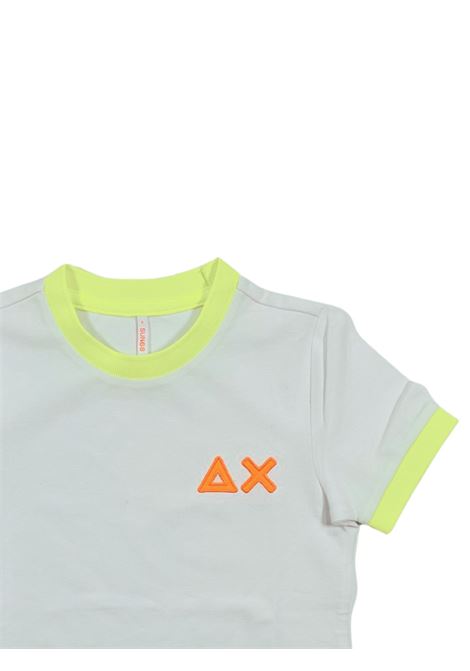 White cotton T-shirt for children SUN68 | T33322/SUBIANCO
