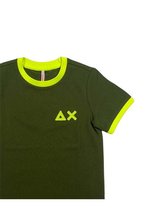 T-shirt bambino verde in cotone SUN68 | T34325/SUVERDE