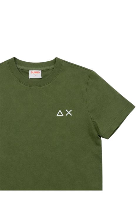 T-shirt bambino verde in cotone SUN68 | T36304VERDE