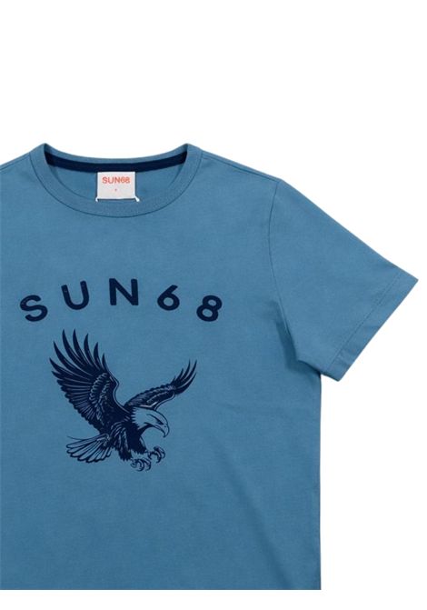 T-shirt bambino avio in cotone SUN68 | T363081AVIO