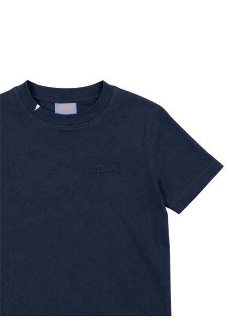 Blue cotton T-shirt for children SUN68 | T36313BLU