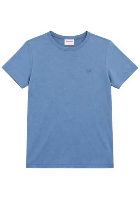 Children's air force blue cotton T-shirt SUN68 | T36315AVIO