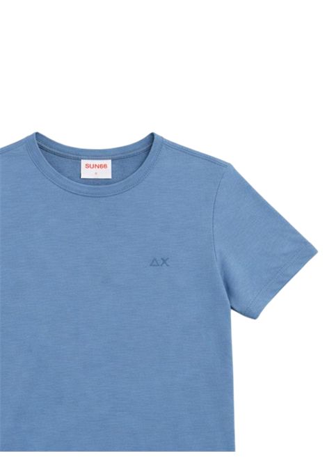Children's air force blue cotton T-shirt SUN68 | T36315AVIO