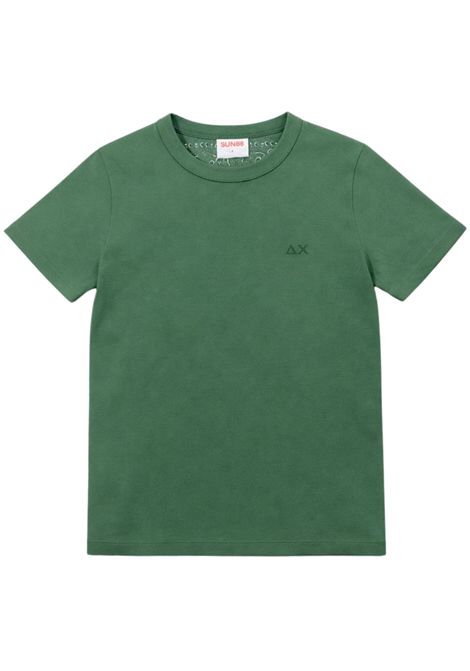 T-shirt bambino verde in cotone<BR/>