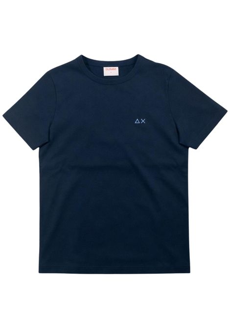 Blue cotton T-shirt for children SUN68 | T36327BLU