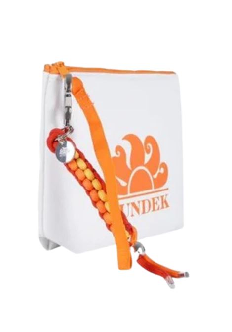 White unisex clutch bag SUNDEK | AM618ABNP/MABIANCO