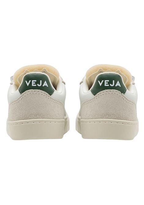Scarpe unisex bianco/verde in pelle VEJA | V90//DELBIANCO/VERDE