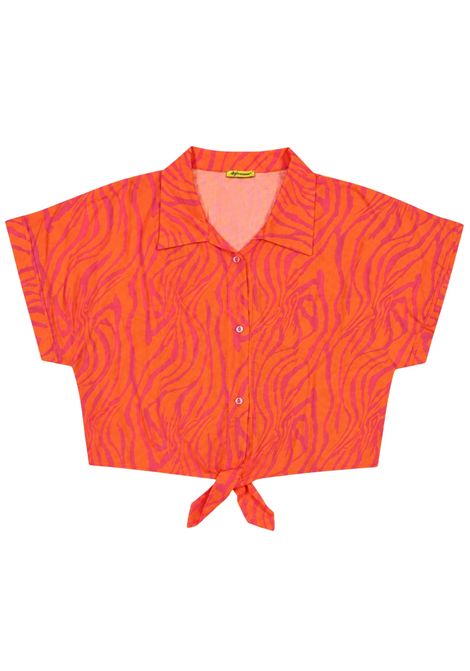 Orange viscose shirt for girls 4giveness | 3881ARANCIO