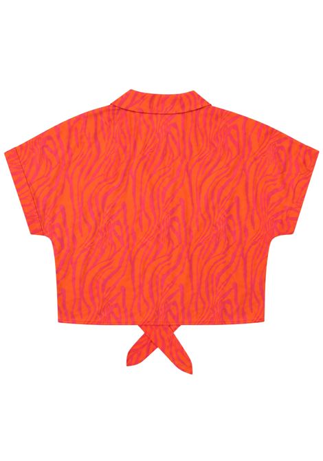 Orange viscose shirt for girls 4giveness | 3881ARANCIO