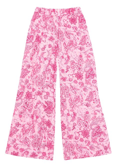 Pink viscose trousers for girls 4giveness | 4954ROSA