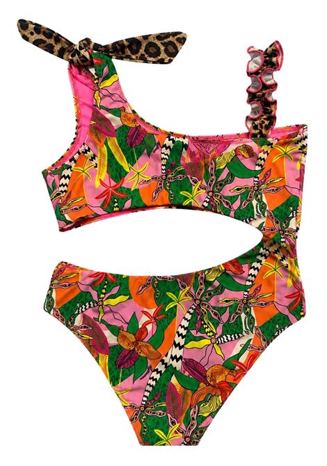 One-piece swimsuit for girls 4giveness | 5259MULTICOLOR